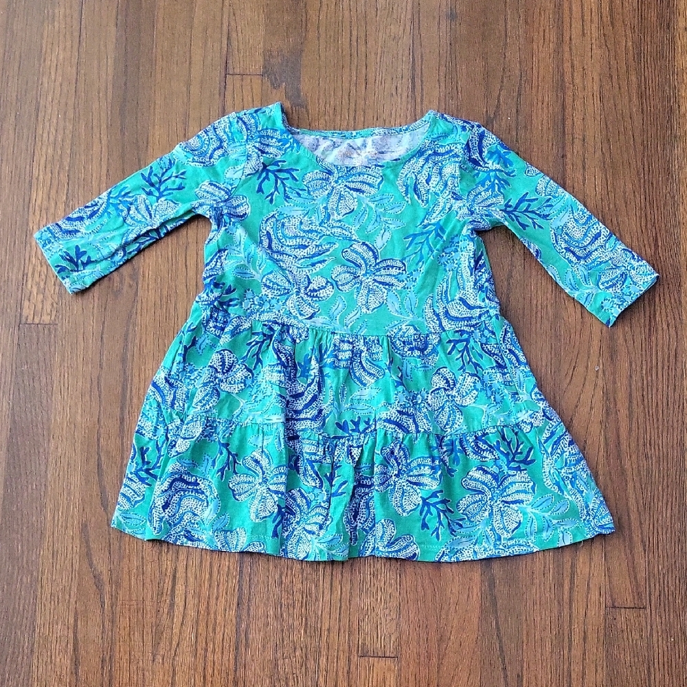Lilly Pullzer Coral Reef Kids Dress - Blue and Green